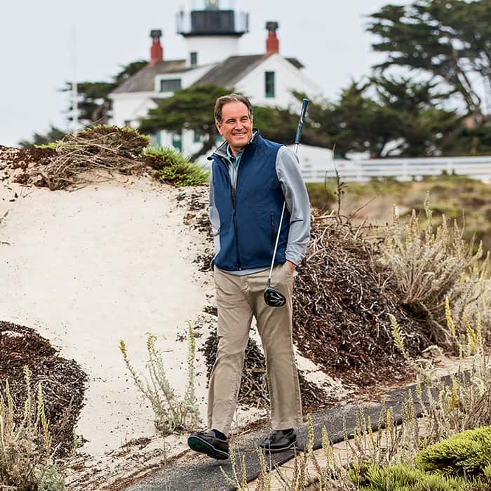 Pull Cardigan Homme Vineyard Vines Jim Nantz – Gris, Taille M, édition U.S. Open Pebble Beach 2019